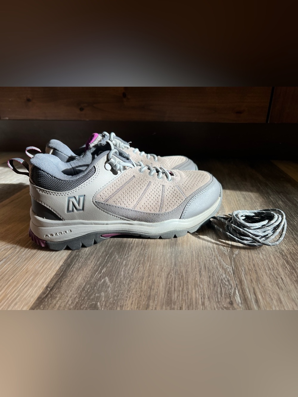 New Balance Women's Taupe and Gray Abzorb Trail Walking Sneakers